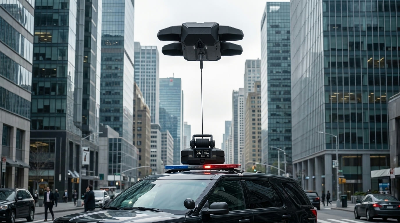 Concept visualization of TARVYN supporting police and public safety observation